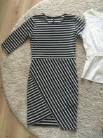 Zwart wit gestreepte asymmetrische jurk Rut en Circle maat M, Zwart, Nieuw, Ophalen of Verzenden, Knielengte