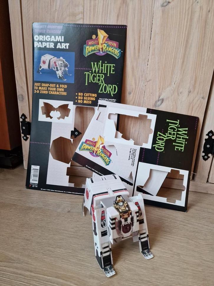 Mighty Morphin Power Rangers White Tiger Zord Origami, Kinderen en Baby's, Speelgoed | Actiefiguren, Nieuw, Ophalen of Verzenden