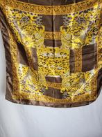 Gave sjaal, bruin met luipaarden 68x68, Kleding | Dames, Mutsen, Sjaals en Handschoenen, Maat 38/40 (M), ., Ophalen of Verzenden