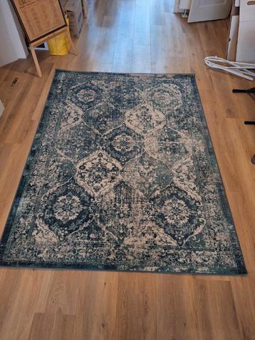 IKEA Vonsbak Vloerkleed 170x230 - Lichtblauw & Beige beschikbaar voor biedingen