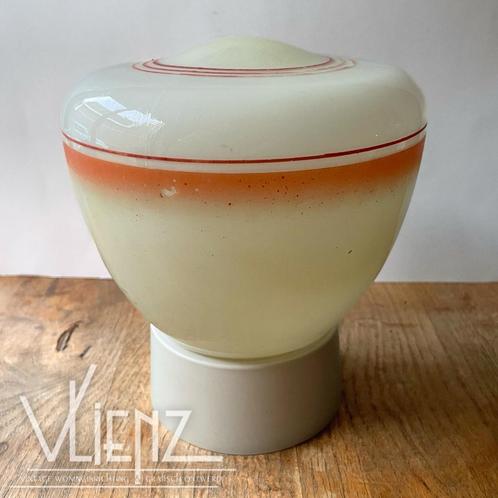 Vintage, art deco, retro plafondlamp, lamp, Huis en Inrichting, Lampen | Plafondlampen, Gebruikt, Glas, Kunststof, Ophalen of Verzenden