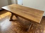 Mooie robuuste vol eikenhouten tafel, Ophalen, 50 tot 100 cm, Zo goed als nieuw, Vijf personen of meer