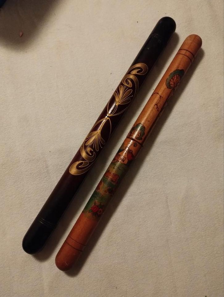 Vintage Breinaalden Kokers - Set van 2, Antiek en Kunst, Antiek | Overige Antiek, Ophalen