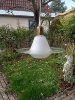 Retro glazen ufo hanglamp, Huis en Inrichting, Lampen | Hanglampen, Vo, Vo, Minder dan 50 cm, Vo