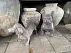 Beeld van bulldog - teckel - golden retriever, Antiek en Kunst, Ophalen