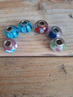 6 gekleurde bedel kralen, Overige merken, Glas of Kristal, Nieuw, Ophalen of Verzenden