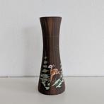 Vintage Retro West Germany vaasje Teak L'Ancora ? Hertje, Huis en Inrichting, Overige kleuren, Aardewerk of Porselein, Ophalen of Verzenden