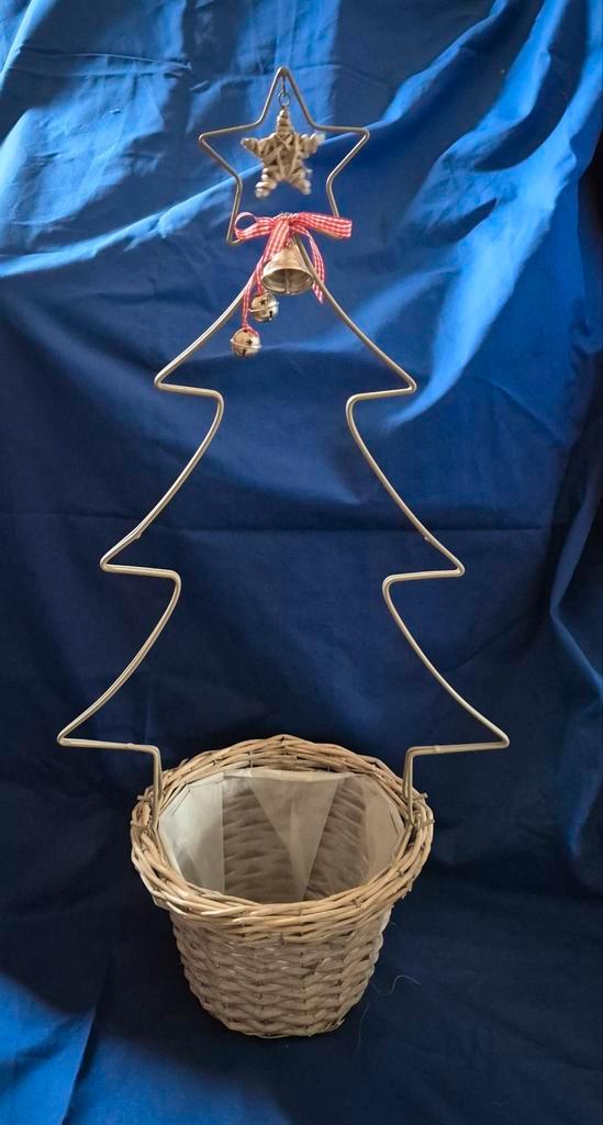 Z.G.A.N mooie bloempot met frame Kerstboom, Diversen, Kerst, Zo goed als nieuw, Ophalen of Verzenden