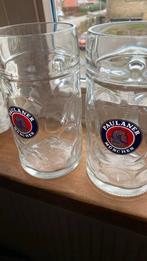 2 x1 liter Paulaner pullen, Verzamelen, Verzenden, Zo goed als nieuw, Overige merken