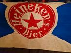 Vintage Heineken vlag linnen, Diversen, Vlaggen en Wimpels, Ophalen of Verzenden, Zo goed als nieuw