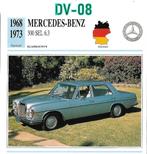 Dv8 autokaart mercedes benz 300 sl 6;3 ( 1968 - 1973 ), Ophalen of Verzenden, Zo goed als nieuw, Auto's