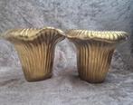 Daan kromhout Arum vaasjes goudkleurig, Rond, Ophalen of Verzenden, Zo goed als nieuw, Aardewerk