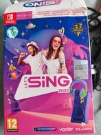 Nintendo switch Let's sing 2025 + 2 microfoons, Ophalen, Muziek, 2 spelers, Zo goed als nieuw