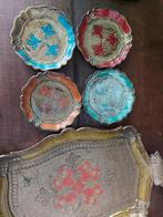 Florentijnse dienblad met onderzetters, Ophalen of Verzenden, Glas of Kopje