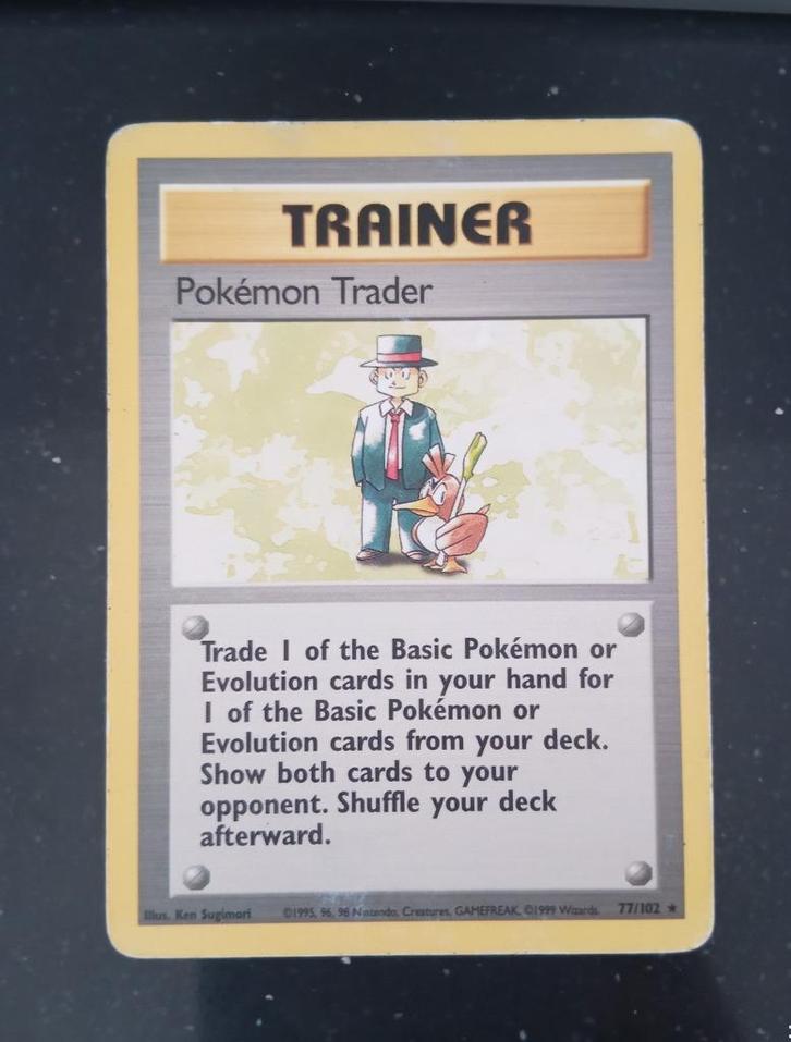 Trainer Pokemon trader (1e generatie), Hobby en Vrije tijd, Verzamelkaartspellen | Pokémon, Zo goed als nieuw, Losse kaart, Ophalen