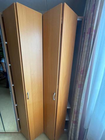 Ikea Pax kast met houten vouwdeuren,100x202x58cm - afbeelding 3