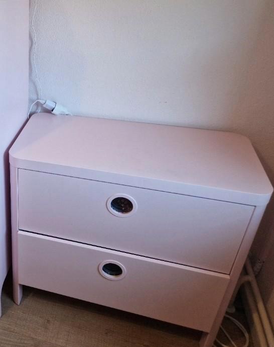 Ladekast Bunsunge ikea lichtroze., Kinderen en Baby's, Kinderkamer | Commodes en Kasten, Zo goed als nieuw, 75 tot 100 cm, Minder dan 50 cm