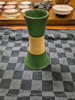 Groene vaas met decoratieve band, Ophalen of Verzenden