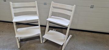 2 Witte STOKKE Tripp Trapp kinderstoel triptrap / trip trap beschikbaar voor biedingen