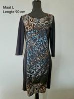 Geisha jurk maat l 40 dierenprint zwart, Ophalen of Verzenden, Zo goed als nieuw, Maat 38/40 (M), Zwart