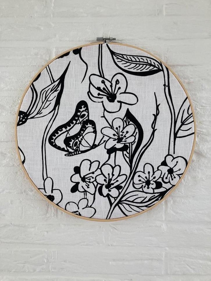 Wanddecoratie zwart-wit zeefdruk illustratie atelier, Huis en Inrichting, Woonaccessoires | Wanddecoraties, Nieuw, Ophalen of Verzenden