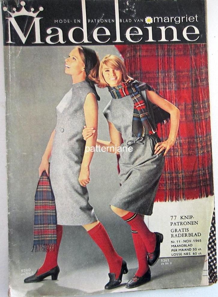 2 x MADELEINE VINTAGE PATRONEN 1/1963 en 11/1965, Hobby en Vrije tijd, Kledingpatronen, Gebruikt, Overige typen, Vrouw, Overige merken