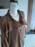 TRANSFER beige bruin blouse top tuniek roesel xl  xxl 46, Kleding | Dames, Blouses en Tunieken, Beige, Transfer, Ophalen of Verzenden