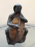 Bronzen cello speler, Antiek en Kunst, Ophalen of Verzenden