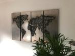 Wereldkaart op 4 panelen - 40x100cm per deel, Ophalen of Verzenden, Zo goed als nieuw