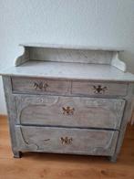 Commode greywash met marmer blad, Ophalen, 50 tot 70 cm, 90 tot 105 cm, 100 cm of meer