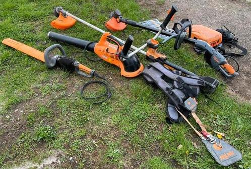 Zeer complete Pellenc accu set, bosmaaiers, heggenschaar, Tuin en Terras, Bosmaaiers, Gebruikt, Accu, 30 tot 50 cm, Ophalen