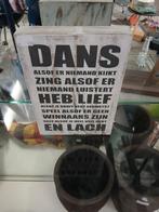 Decoratief Houten Bord - Dans, Zing, Lach, Ophalen, Zo goed als nieuw