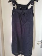 Linnenjurk X-two maat 3 zwart/blauw (48), Kleding | Dames, Grote Maten, Verzenden, Zo goed als nieuw, Zwart, Jurk