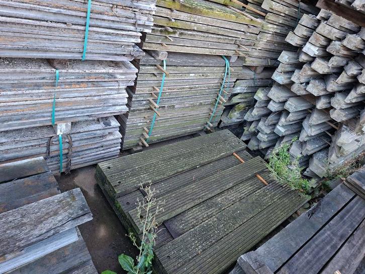 Vlonderplanken | hardhout | terrasplanken, Tuin en Terras, Palen, Balken en Planken, Gebruikt, Planken, Minder dan 180 cm, Hardhout