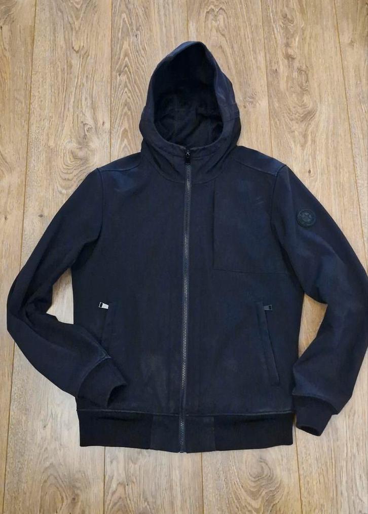 Softshell jas van Airforce in maat S kleur zwart, Kleding | Heren, Jassen | Zomer, Gedragen, Maat 46 (S) of kleiner, Zwart, Ophalen of Verzenden