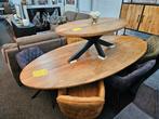 Eettafel Ovaal massief Mango verjongde rand NIEUW, Huis en Inrichting, Tafels | Eettafels, Ophalen, Ovaal, Overige houtsoorten