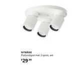 Ikea Lamp - Nymåne Plafondspot, Ophalen of Verzenden, Zo goed als nieuw, Metaal