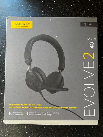 Jabra Evolve2 40 Koptelefoon - Nieuw in doos beschikbaar voor biedingen
