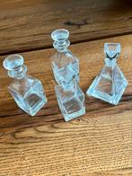 4 kristallen mini karafjes, Ophalen of Verzenden