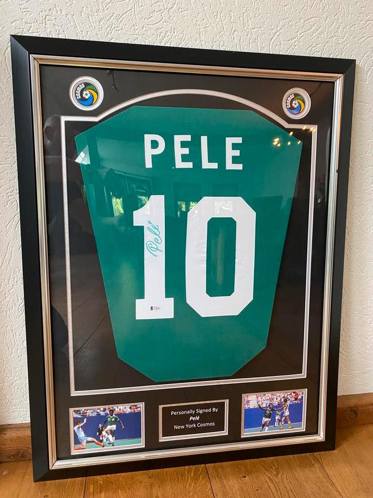 Gesigneerde shirt Pele. New York Cosmos., Sport en Fitness, Voetbal, Nieuw, Shirt, Maat L, Ophalen of Verzenden