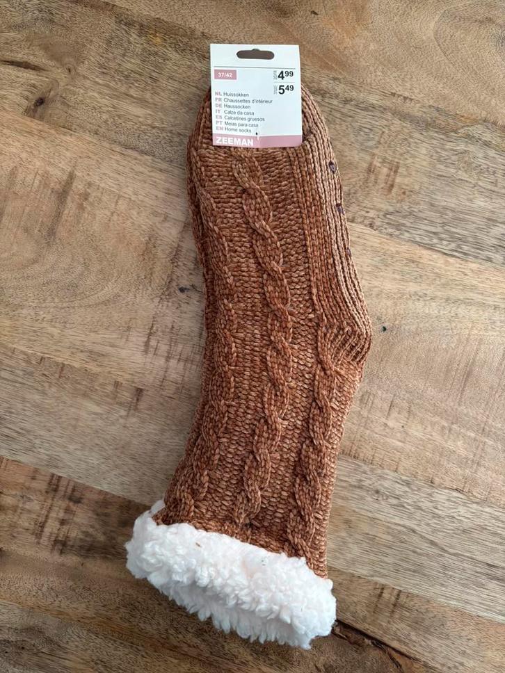 Warme huissokken met fleece – One size (37-42) – Zeeman, Kleding | Dames, Sokken en Kousen, Nieuw, Sokken en Kniesokken, Overige maten