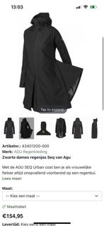 Seq van Agu regenjas dames zwart maat L, Caravans en Kamperen, Ophalen of Verzenden, Zo goed als nieuw, Regenjas