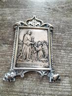 Antieke Zilveren  religieuze muur plaquette., Verzenden