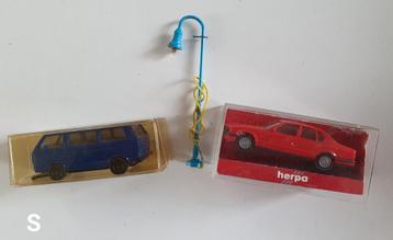 Herpa miniatuurmodel auto's en lantaarnpaal beschikbaar voor biedingen