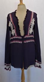 Paarse borduursels bewerkte top van Packers & Pioneers! M, Maat 38/40 (M), Verzenden, Paars, Zo goed als nieuw