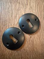 Sleutelrozet rond vintage klassiek zwart, 2 sets / 4 stuks, Doe-het-zelf en Verbouw, Hang- en Sluitwerk, Verzenden, Nieuw, Slot