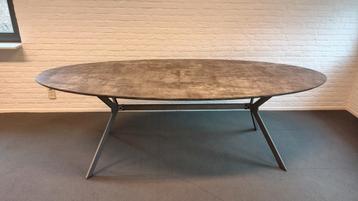 🍔🍕 Eettafel betonlook ovaal 240cm beschikbaar voor biedingen