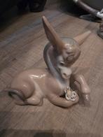 Lladro Eenhoorn met Bloem Porseleinen Beeldje, Antiek en Kunst, Ophalen of Verzenden