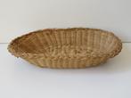 Vintage Ovaal rieten gevlochten broodmandje mandje, Huis en Inrichting, Woonaccessoires | Schalen en Manden, Mand, Ophalen of Verzenden