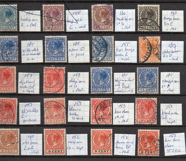 K936 plaatfouten ( op Wilhelmina Veth zegels), Postzegels en Munten, Postzegels | Nederland, Ophalen of Verzenden